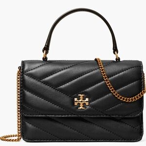 ✨Tory Burch Black Quilted Handbag with Gold Chain✨